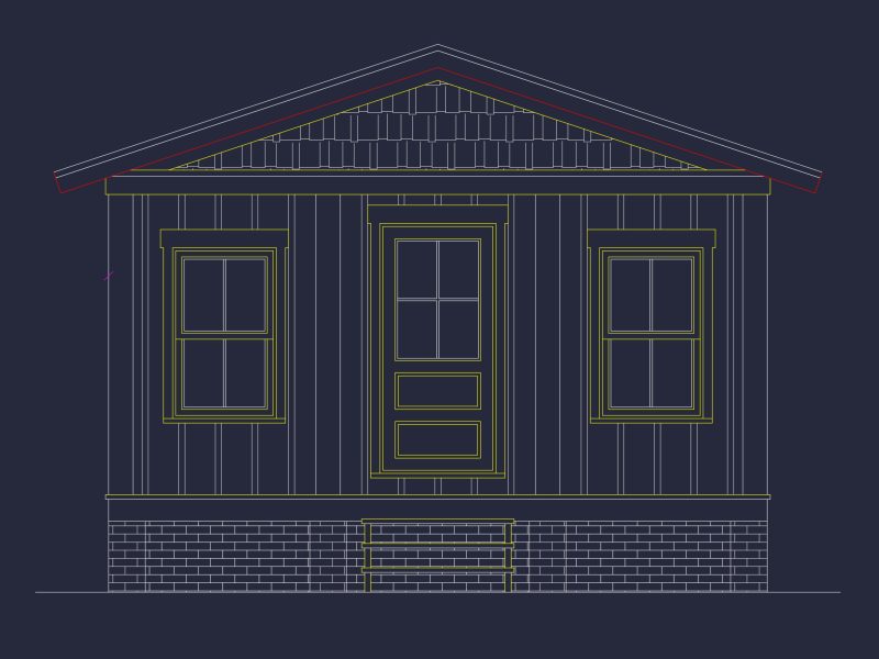 Compact house Floor Plan with Detailed CAD Architecture Design