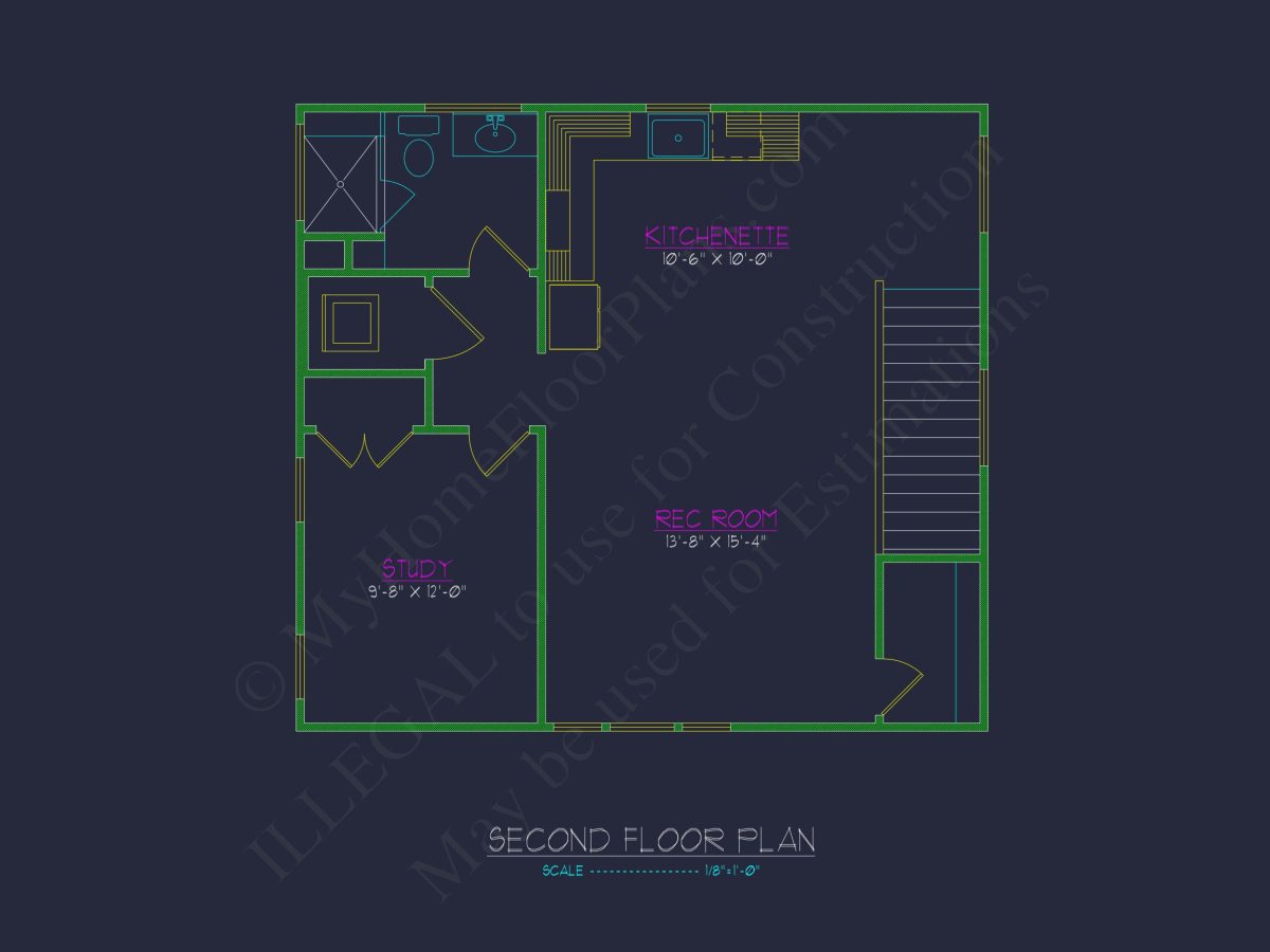 Compact house Plan: 2-Level Garage with Living Space Design