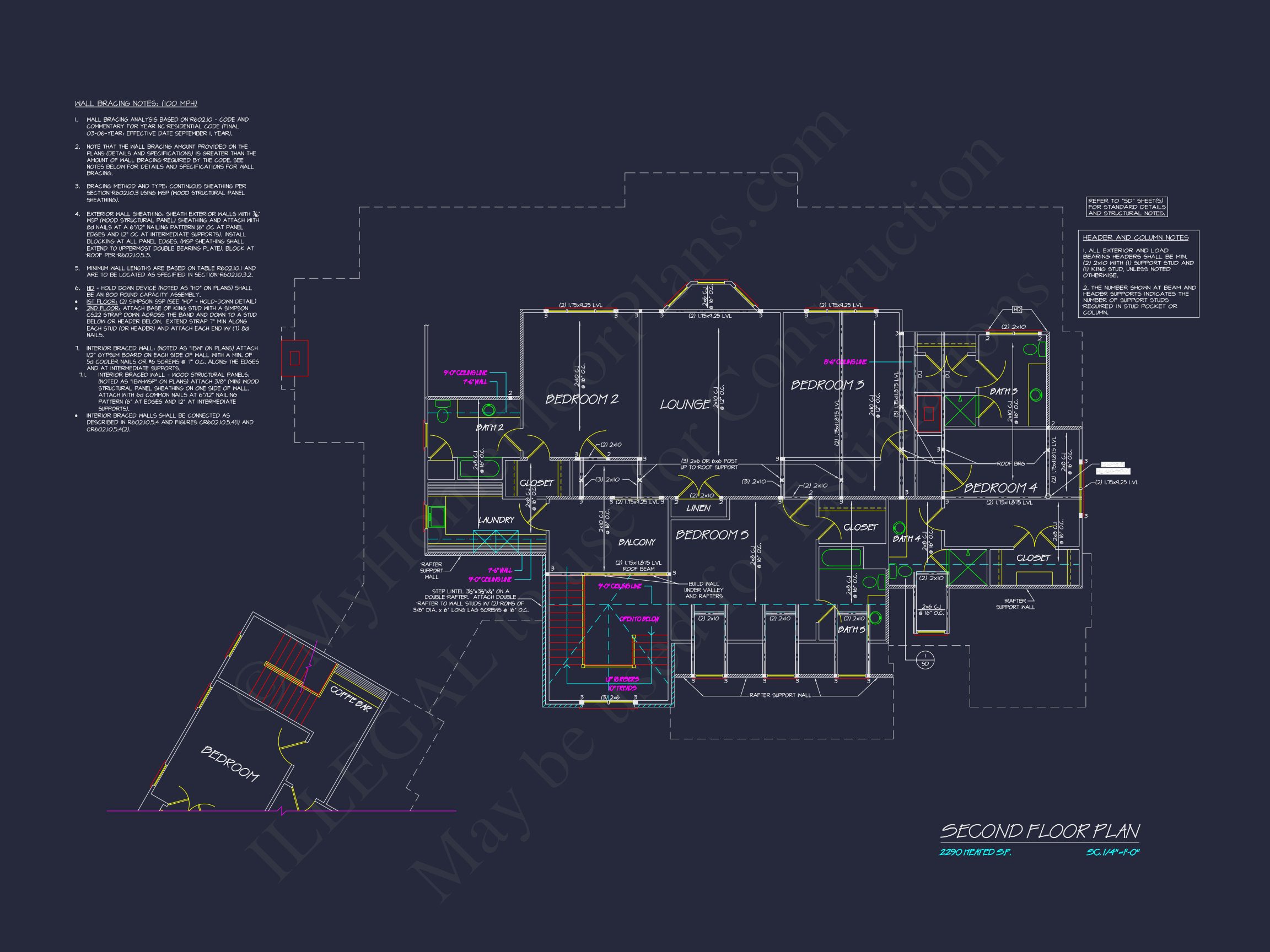Compact house Plan with 2 Floors,Garage & Craftsman Design
