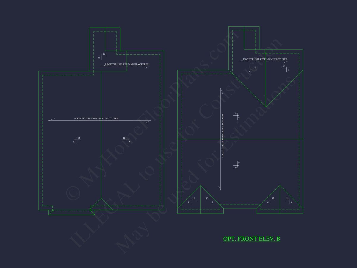 Compact house Plan with 3 Bedrooms – CAD Floor Plan Designs
