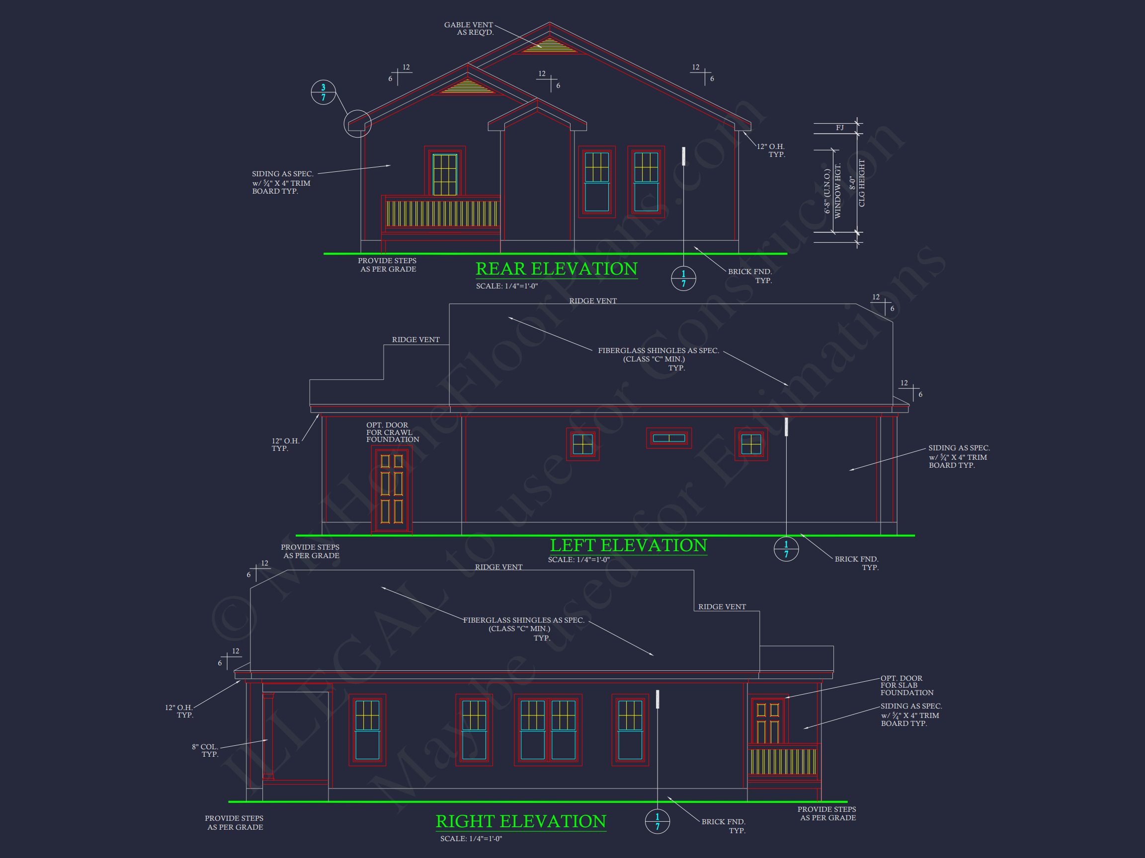 Compact house Plan with 3 Bedrooms – CAD Floor Plan Designs