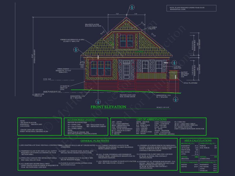 Compact house Plan with Studio & Cart Garage - CAD Designs