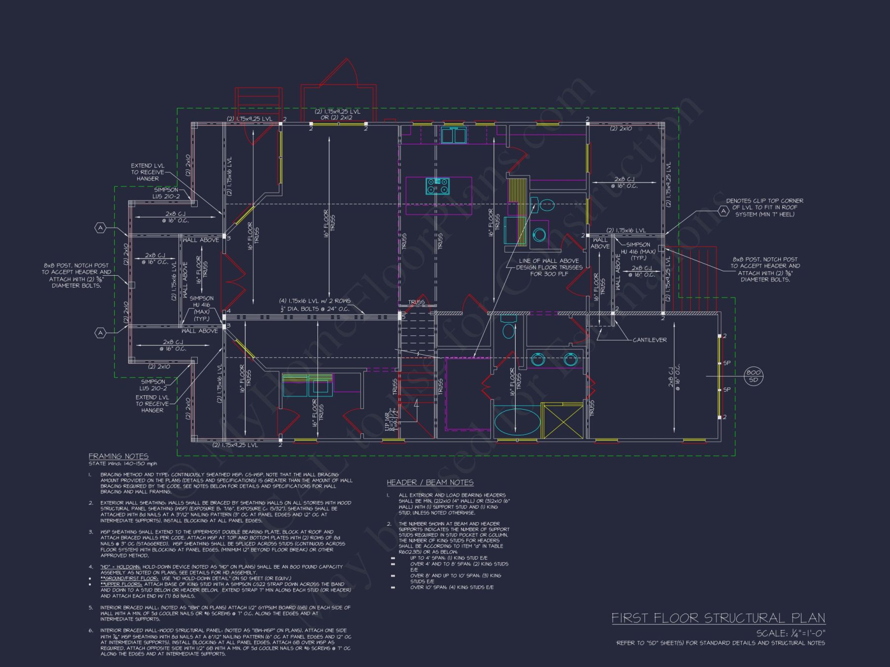 Compact house Plan with Studio & Cart Garage - CAD Designs