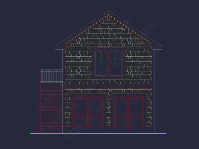 Compact house Plan with Studio & Cart Garage - CAD Designs