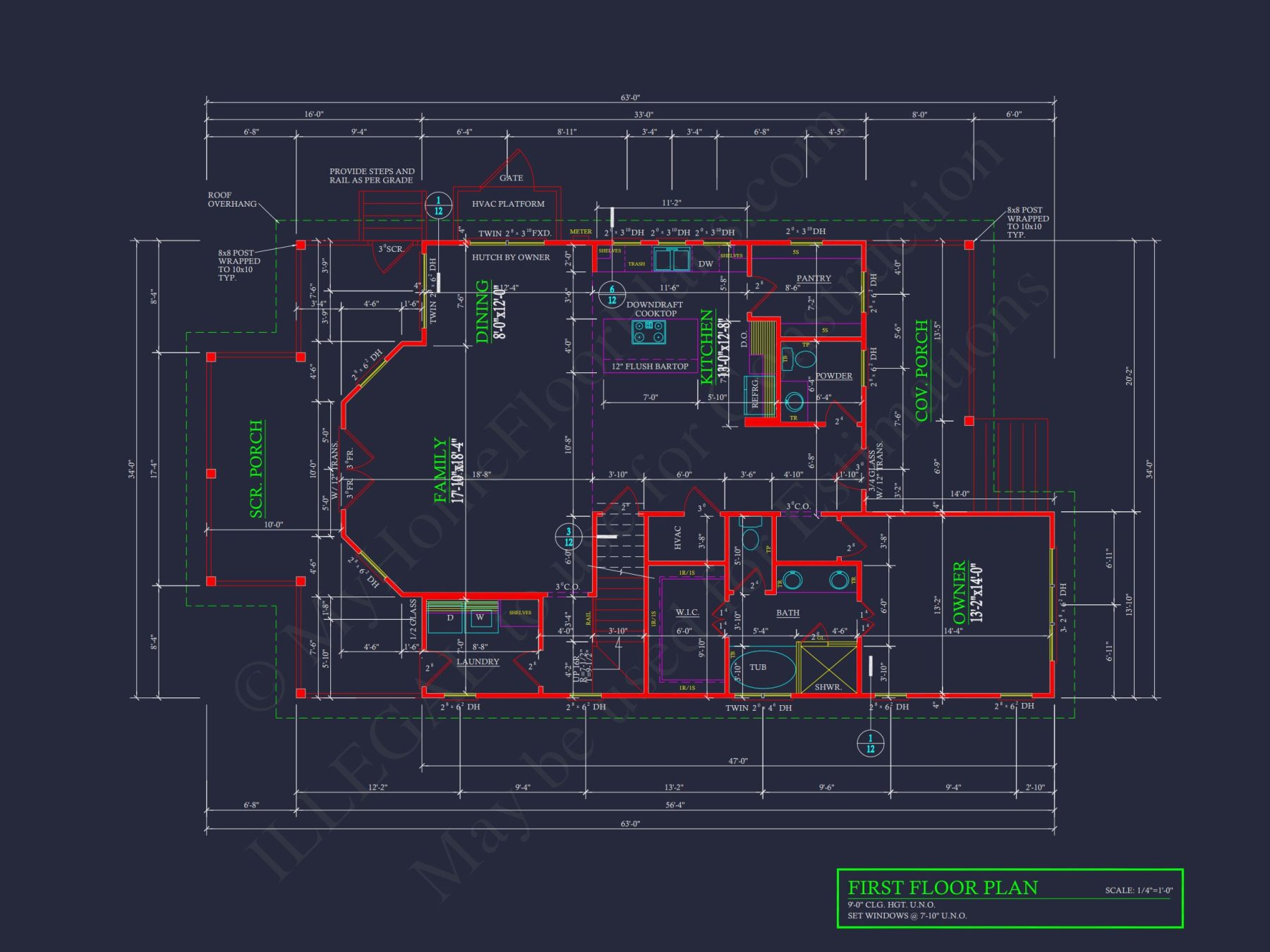 Compact house Plan with Studio & Cart Garage - CAD Designs