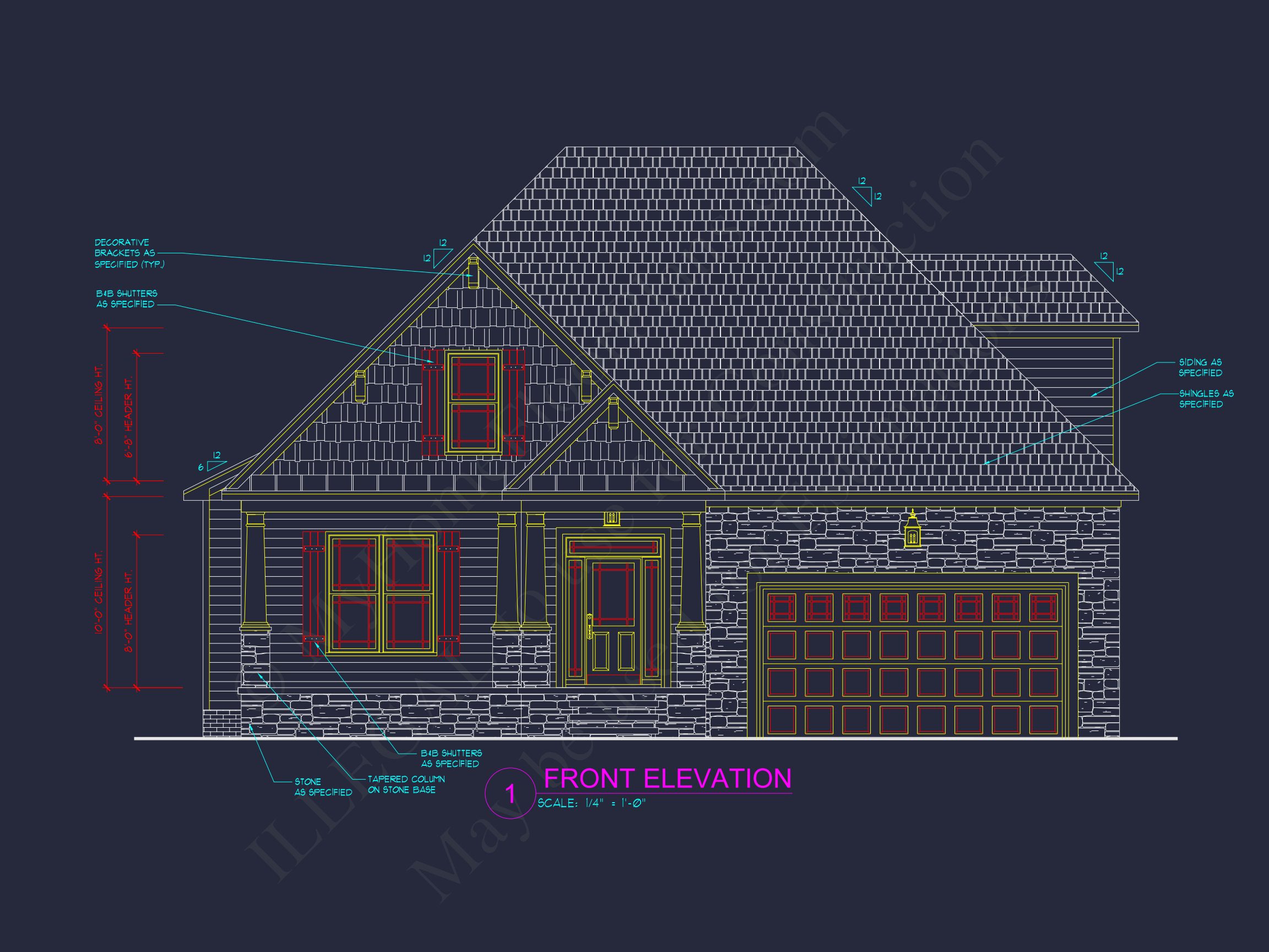 Contemporary Craftsman Home Plan with CAD & Floor Design