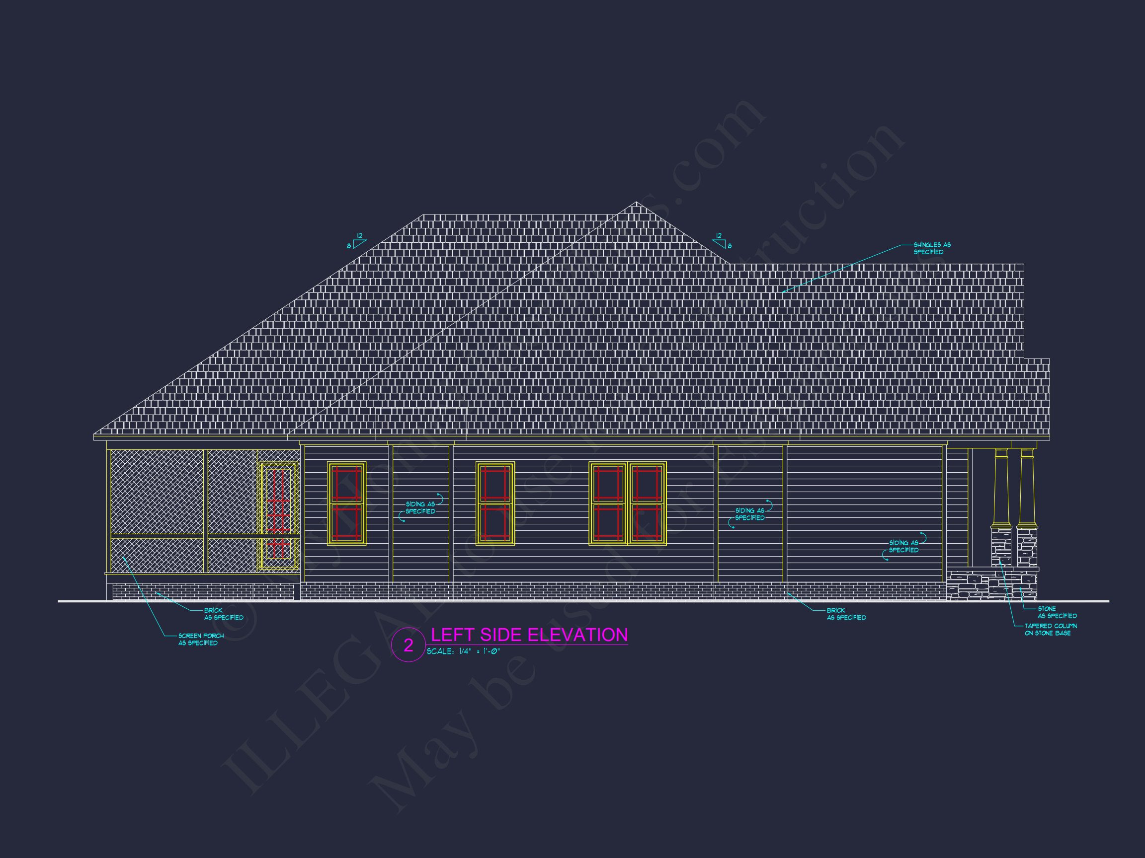Contemporary Craftsman Home Plan with CAD & Floor Design