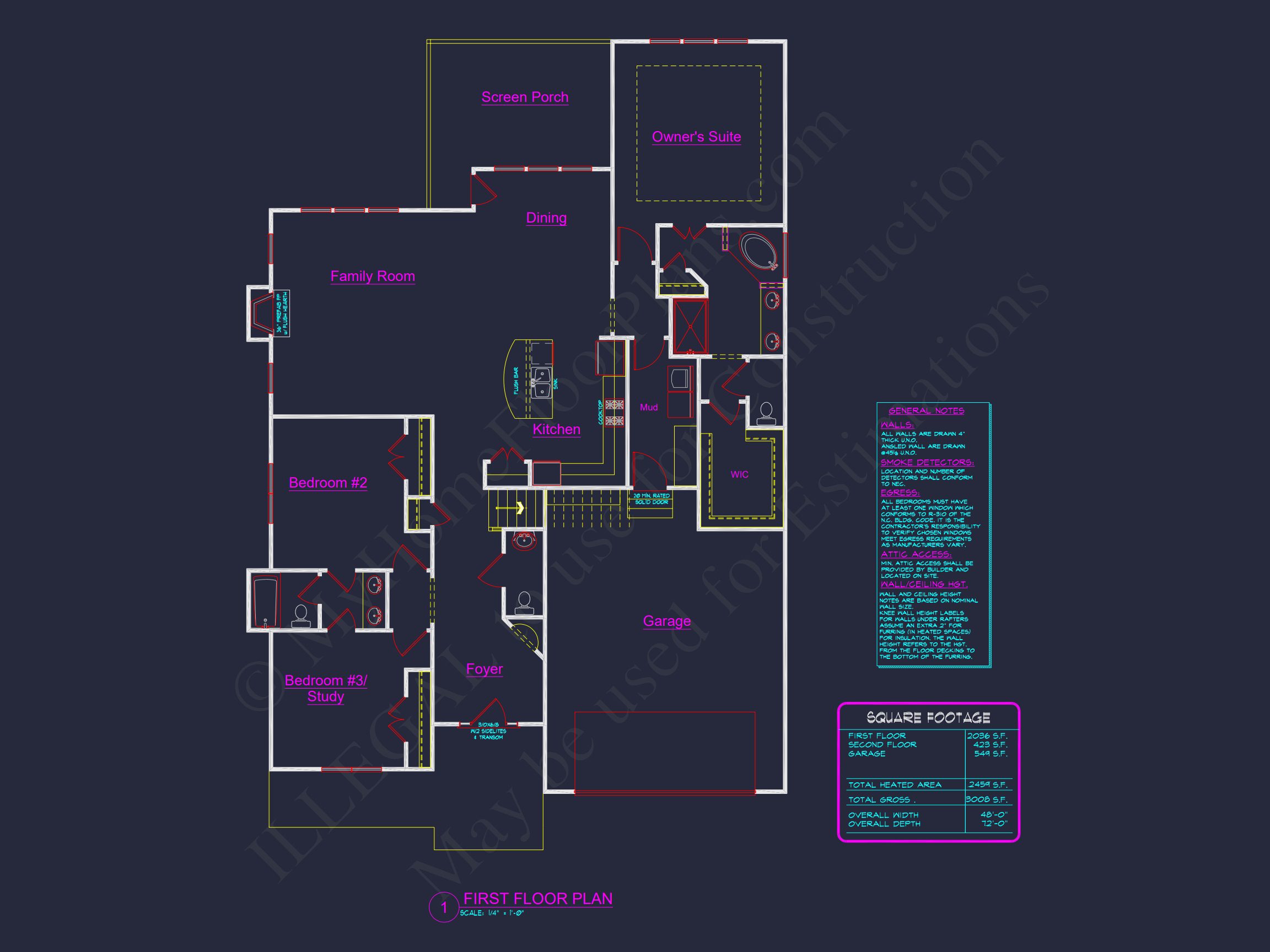 Contemporary Craftsman Home Plan with CAD & Floor Design
