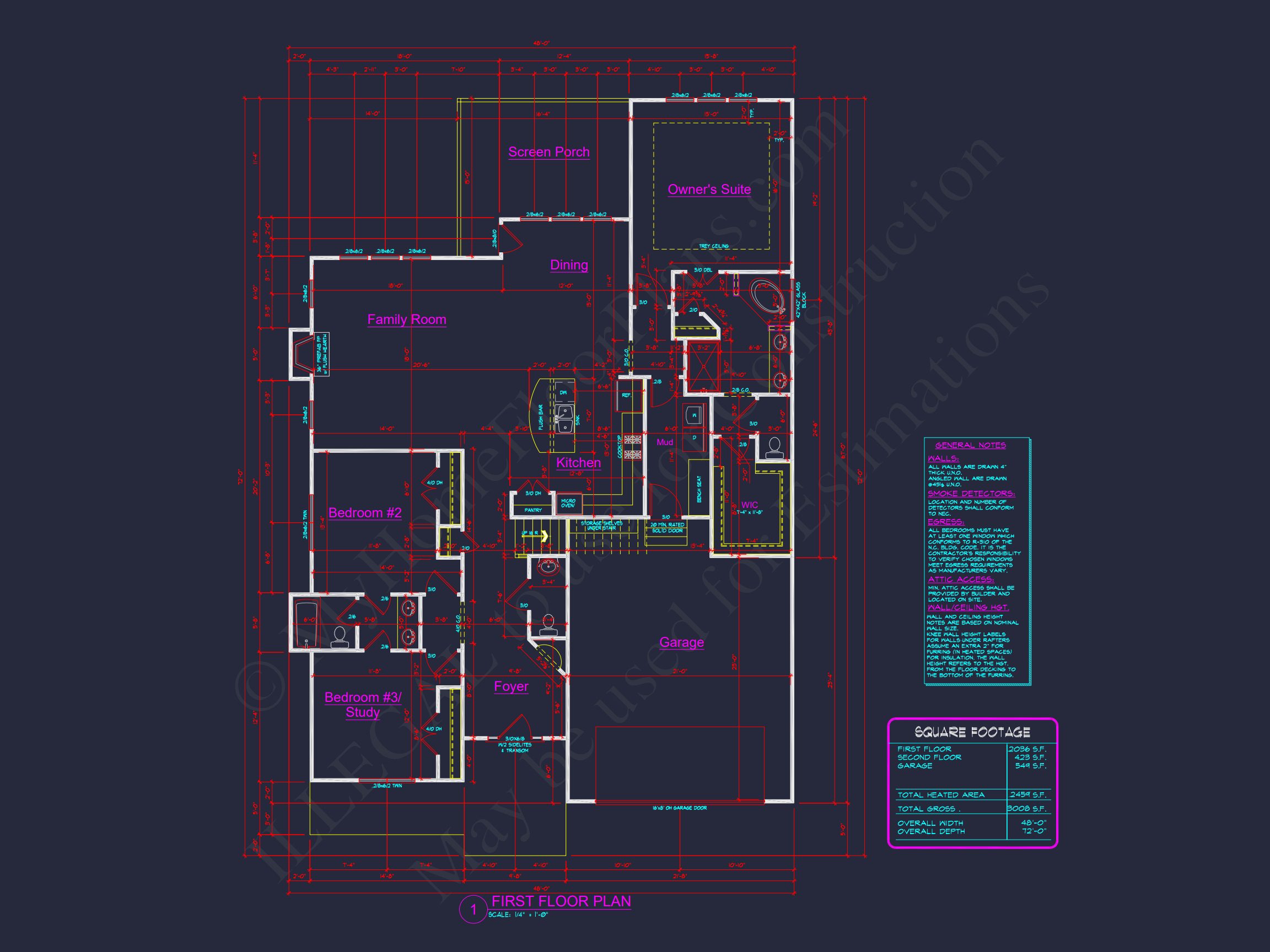 Contemporary Craftsman Home Plan with CAD & Floor Design