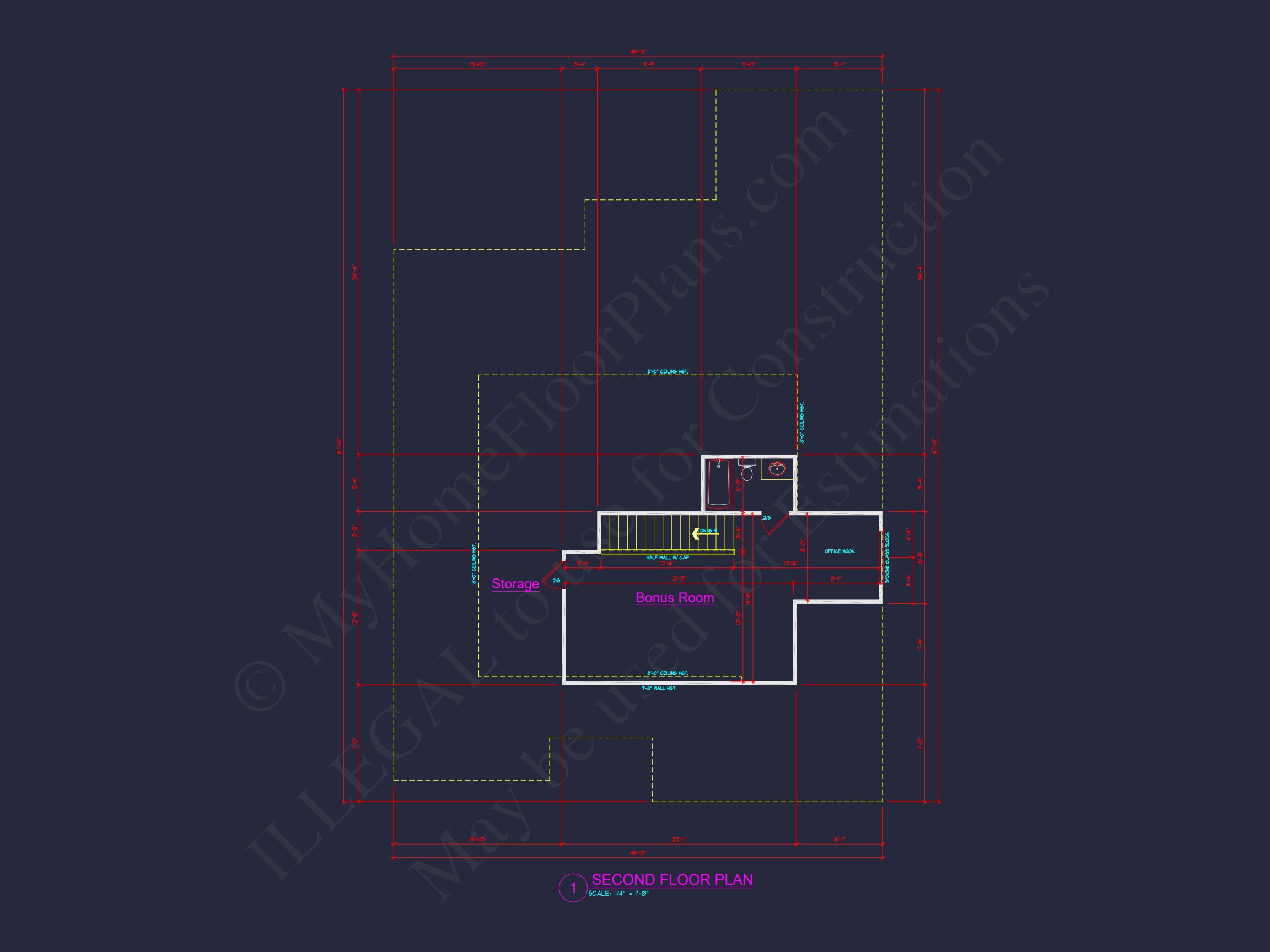 Contemporary Craftsman Home Plan with CAD & Floor Design