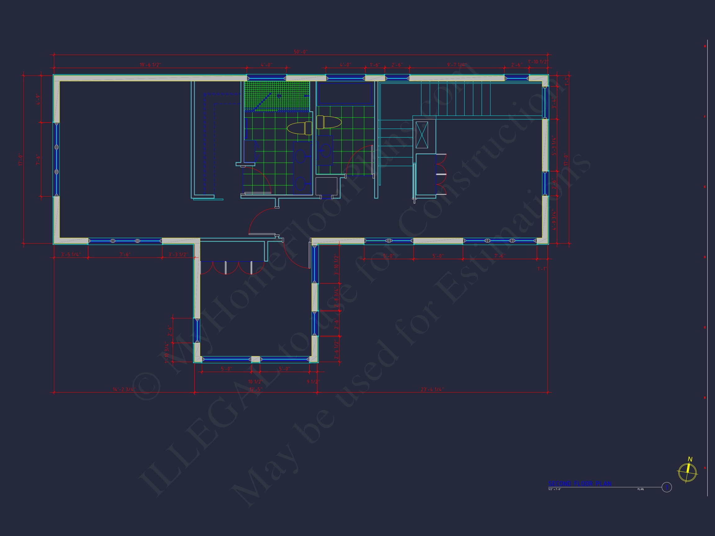 Contemporary Home Floor Plan with Open Layout & CAD Designs