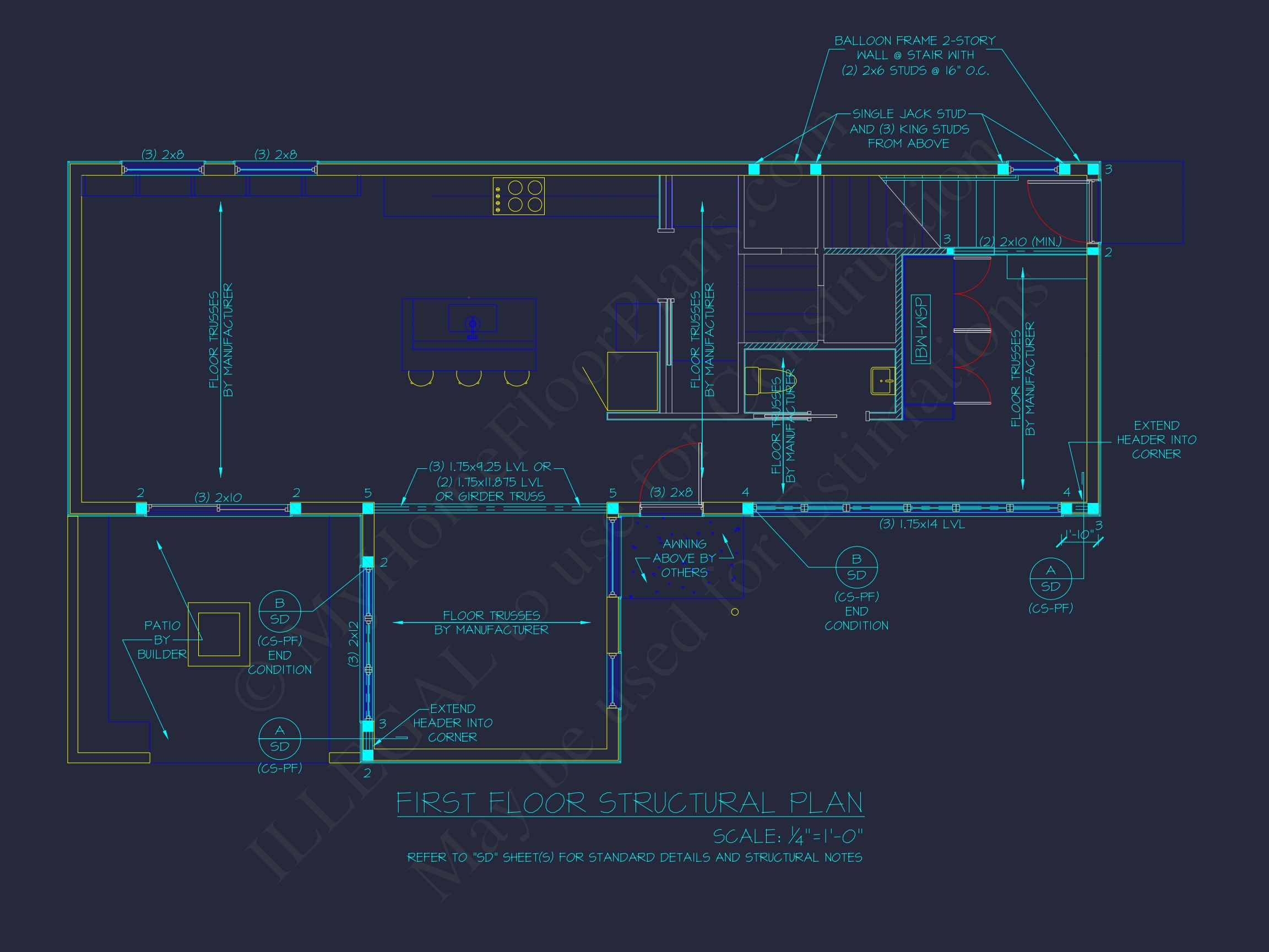 Contemporary Home Floor Plan with Open Layout & CAD Designs