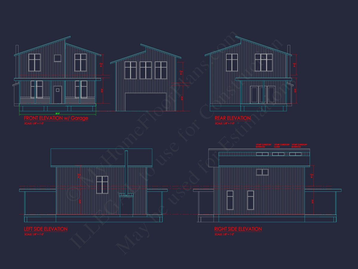 Contemporary house Plan with Spacious 4 Bedrooms and CAD Designs