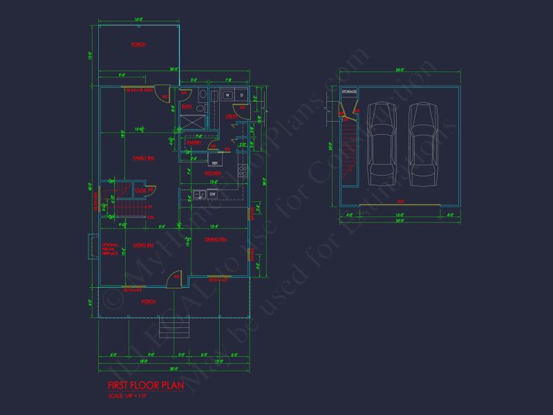 Contemporary house Plan with Spacious 4 Bedrooms and CAD Designs
