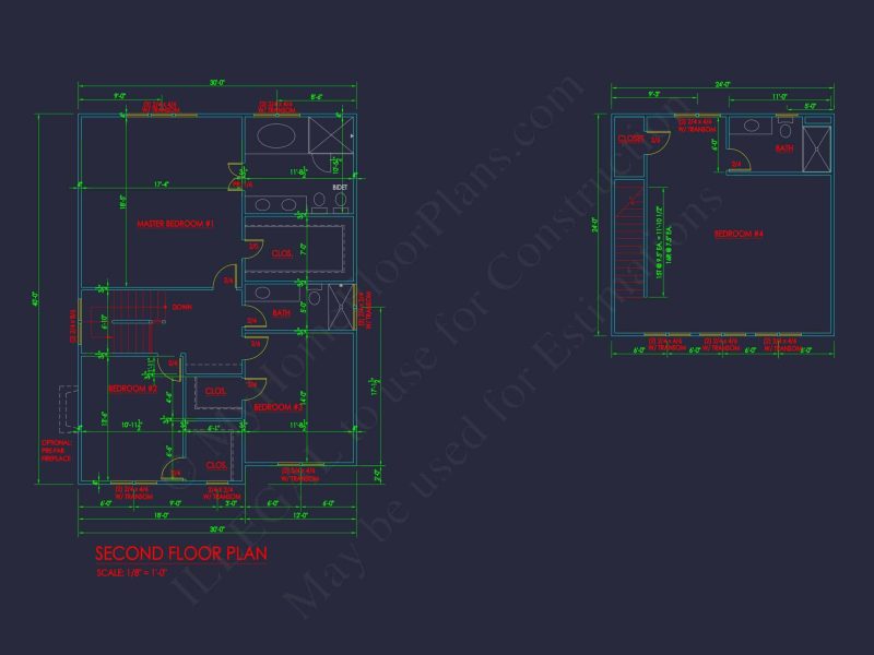 Contemporary house Plan with Spacious 4 Bedrooms and CAD Designs