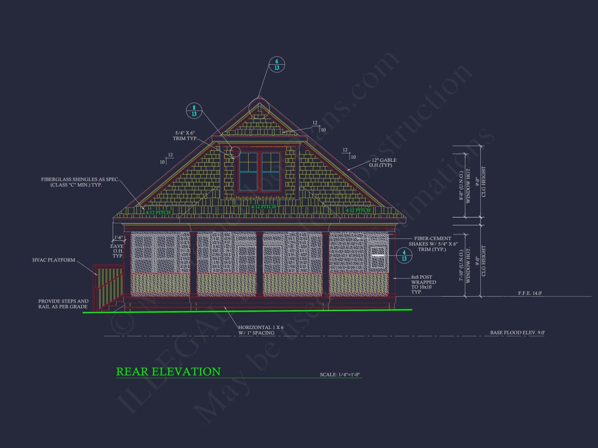 Cottage-Style house Plan with Detached Garage and CAD Designs