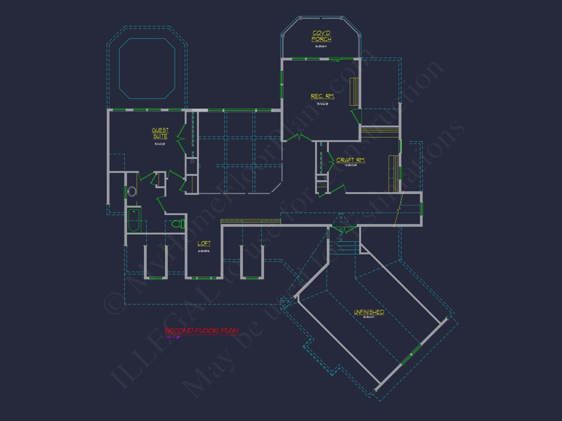 Country house: 3-Bed, 2-Bath, 2-Story Floor Plan
