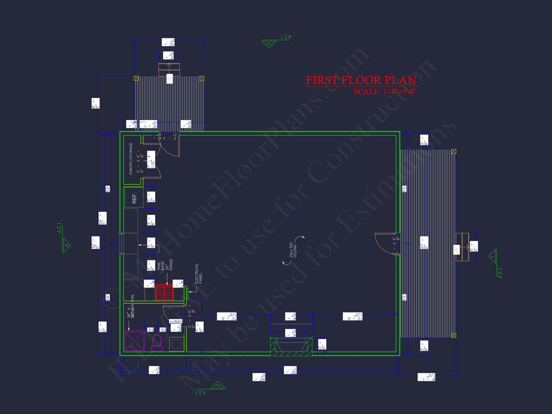 Cozy Cabin house Floor Plan with CAD Designs & Blueprint