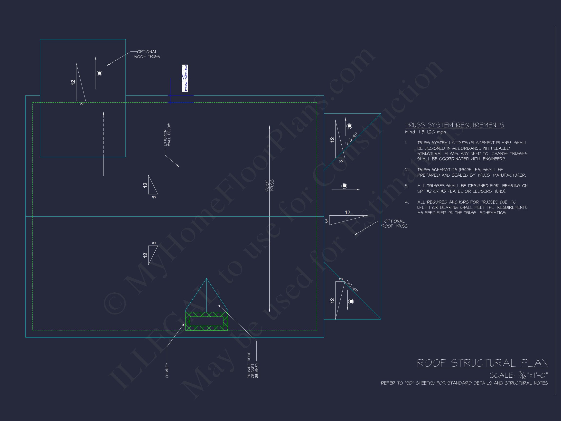 Cozy Cabin house Floor Plan with CAD Designs & Blueprint