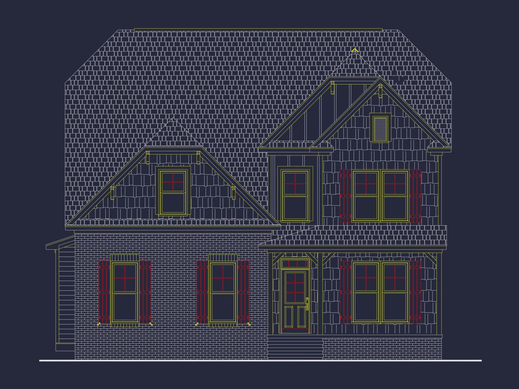 Craft your dream house plan with this CAD-designed architectural blueprint!