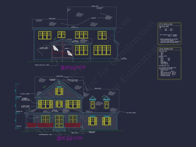Crafted house Plan with Detailed Floor Plan and Designs by CAD