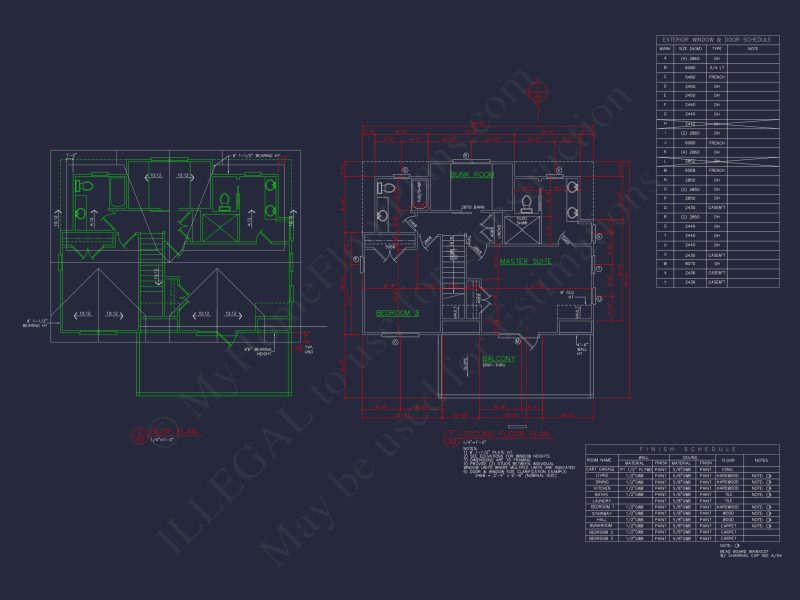 Craftsman Beach house Floor Plan with CAD and Designs