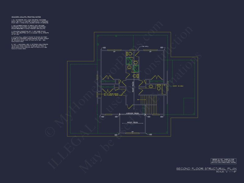 Craftsman Cart Garage Plan with Detailed CAD Architecture