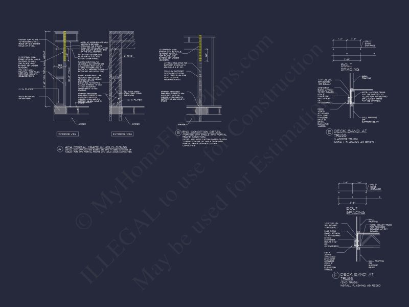 Craftsman Cart Garage Plan with Detailed CAD Architecture