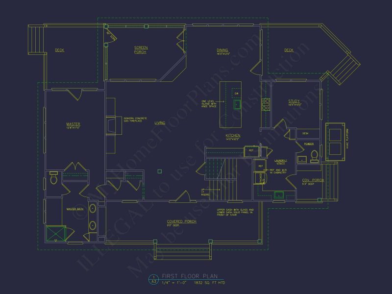 Craftsman Cart Garage Plan with Detailed CAD Architecture