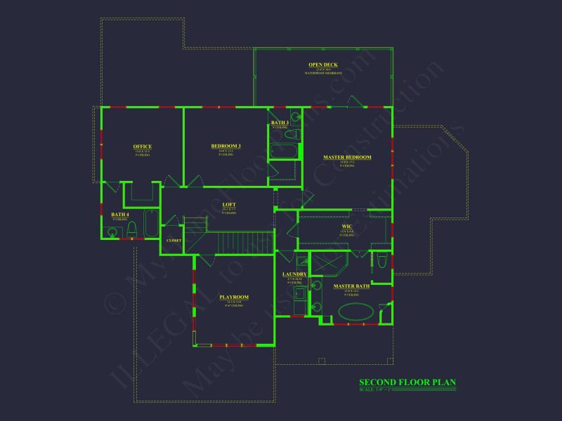 Craftsman Floor Plan with 4 Beds, Open Design & Great Features