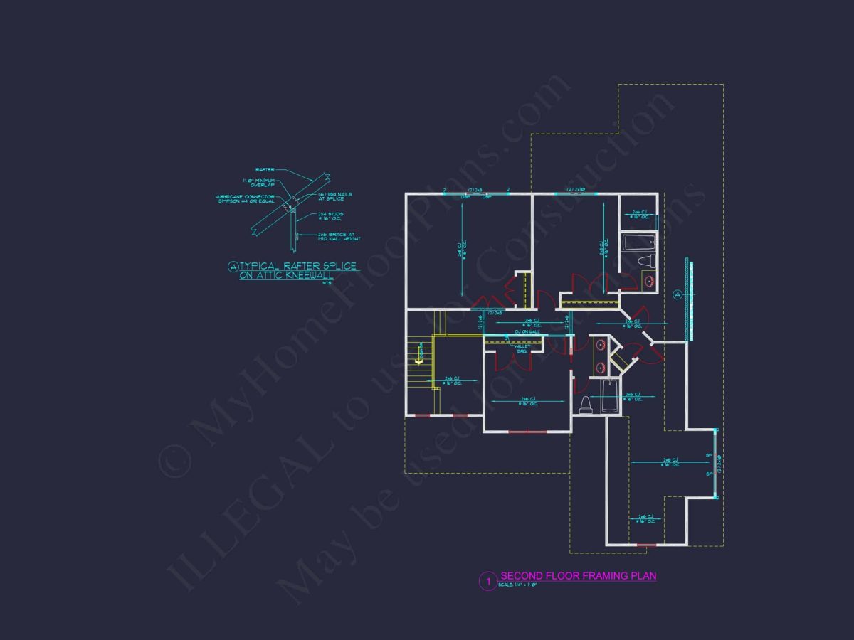 Craftsman house Blueprint with Open Floor Plan & Garage