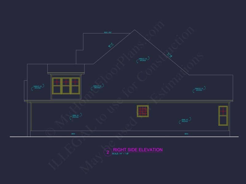 Craftsman house Blueprint with Open Floor Plan & Garage