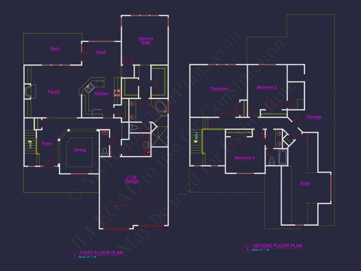 Craftsman house Blueprint with Open Floor Plan & Garage