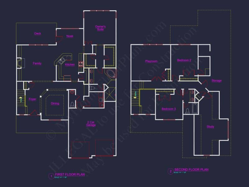 Craftsman house Blueprint with Open Floor Plan & Garage