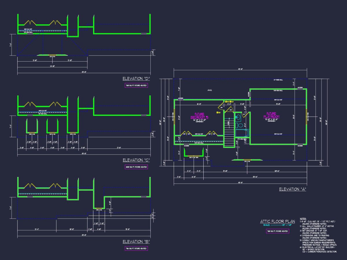 Craftsman house Design with 2-Story Plan and CAD Blueprints