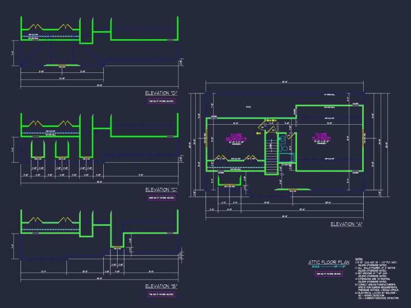 Craftsman house Design with 2-Story Plan and CAD Blueprints