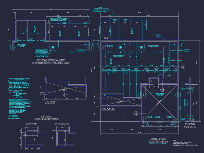 Craftsman house Design with 2-Story Plan and CAD Blueprints