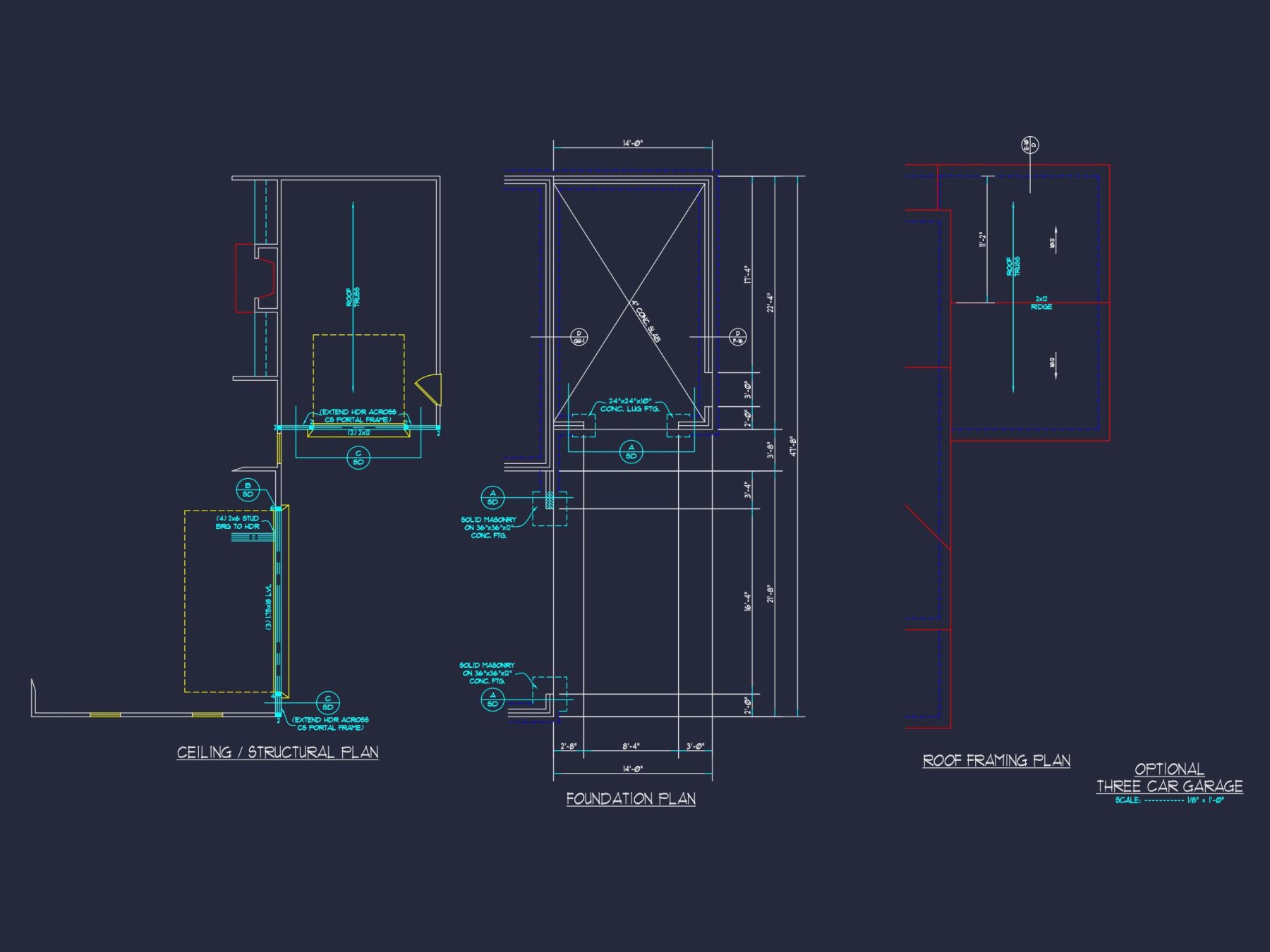 Craftsman house Design with 2-Story Plan and CAD Blueprints