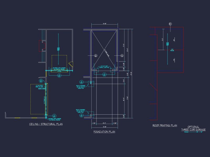Craftsman house Design with 2-Story Plan and CAD Blueprints