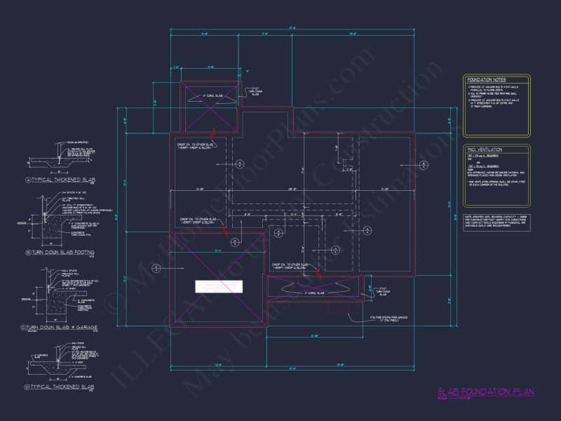 Craftsman house Design with 4 Bed Floor Plan & CAD Blueprint