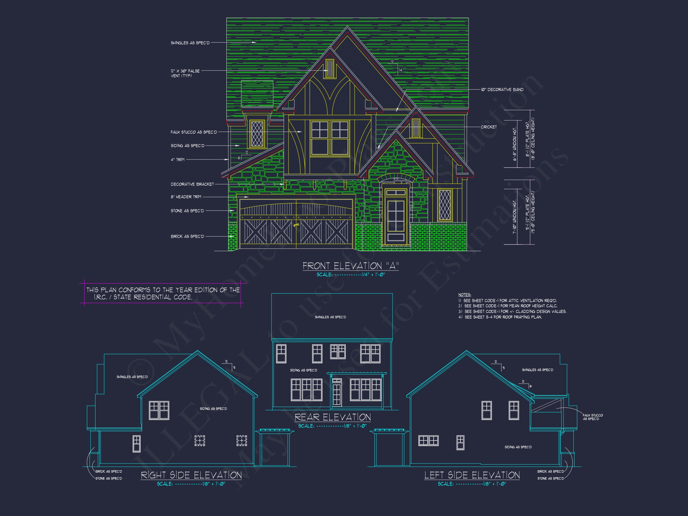 Craftsman Home Design with 4 Bedrooms