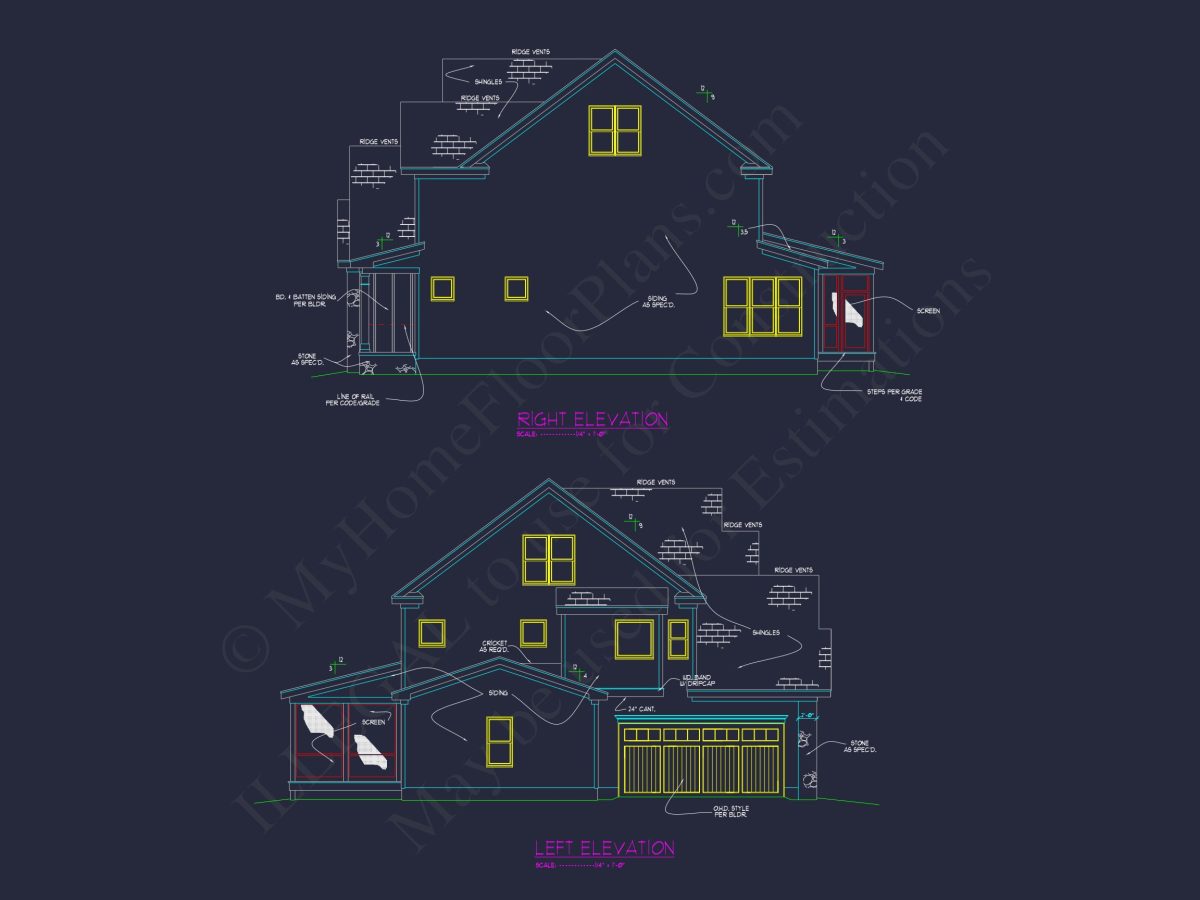 Craftsman house Design with CAD Floor Plans and Blueprints
