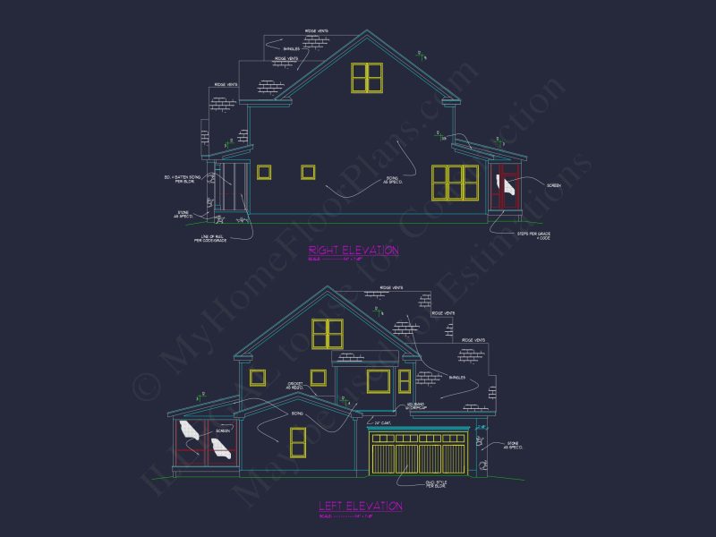 Craftsman house Design with CAD Floor Plans and Blueprints