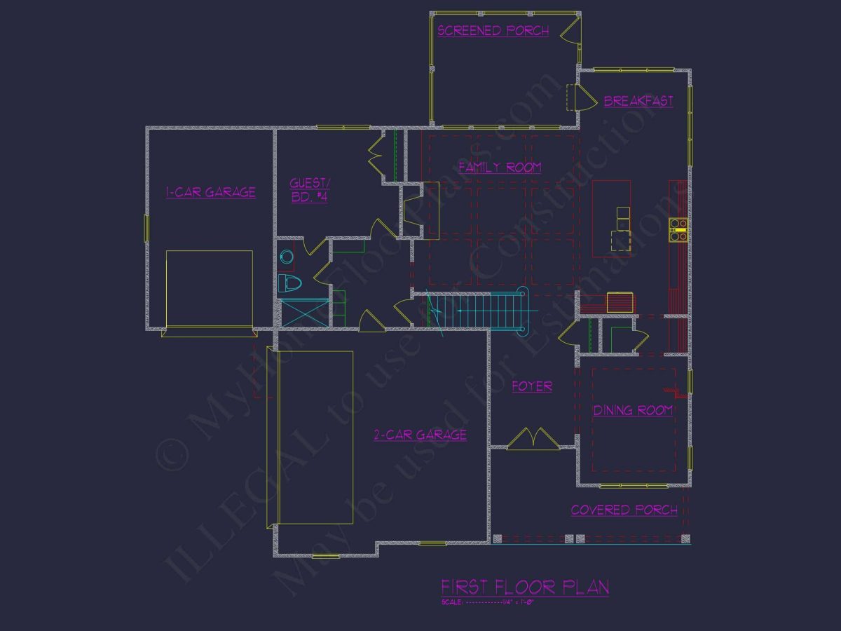 Craftsman house Design with CAD Floor Plans and Blueprints