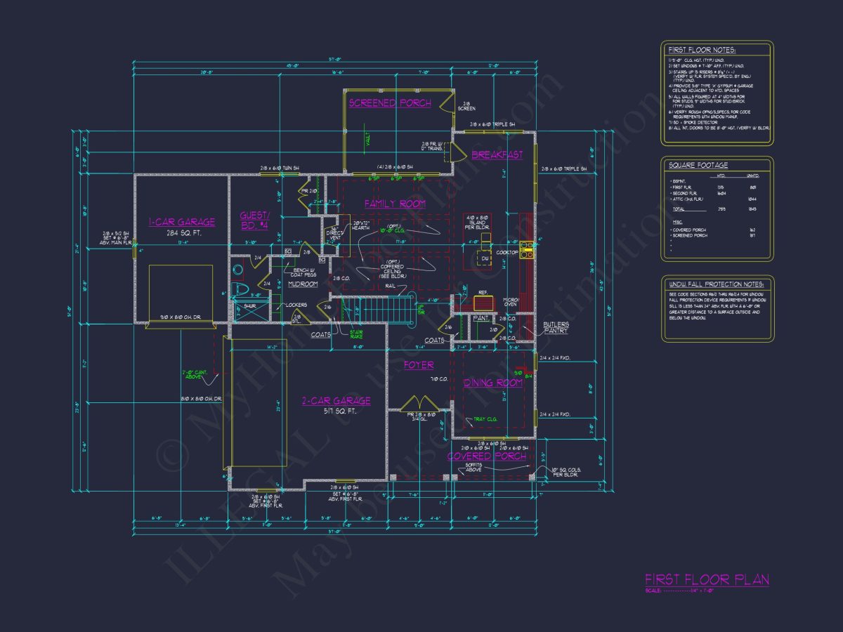 Craftsman house Design with CAD Floor Plans and Blueprints