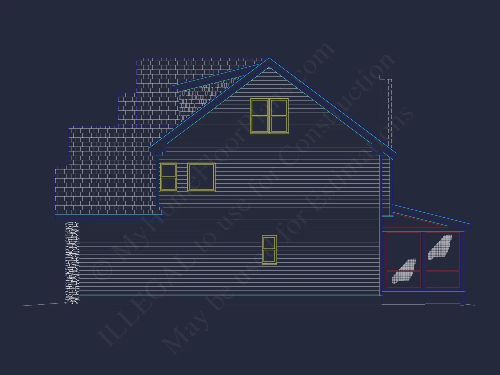 Craftsman house Design with Floor Plan, CAD & Blueprint Features