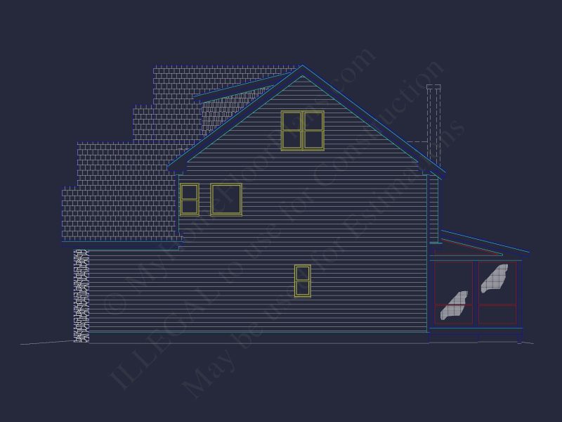 Craftsman house Design with Floor Plan, CAD & Blueprint Features
