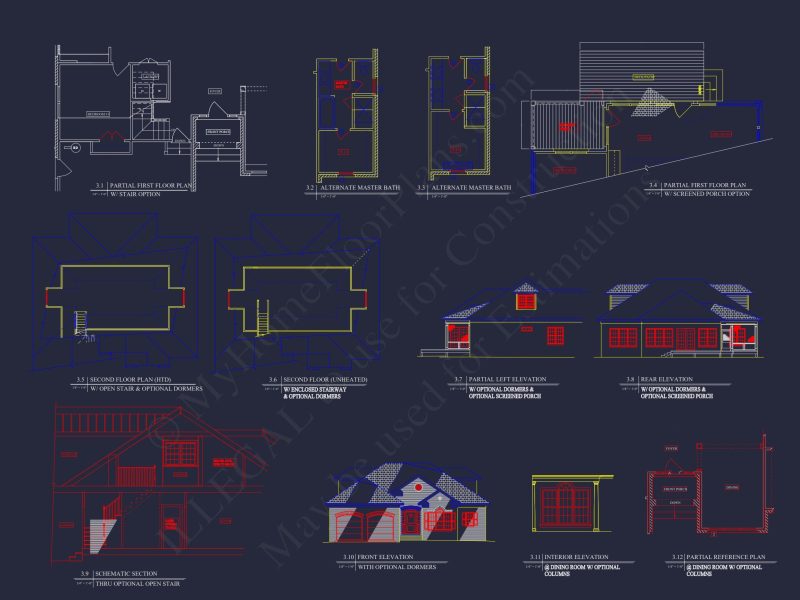 Craftsman house Floor Plan: 1, 943 Sq Ft with CAD Designs