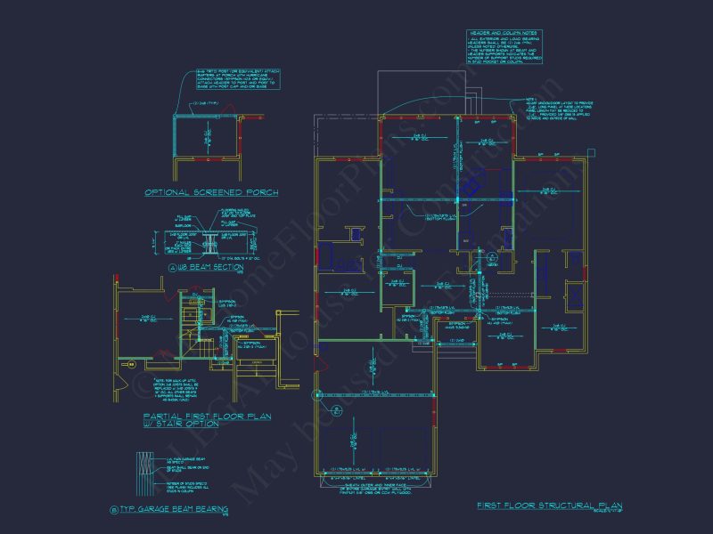 Craftsman house Floor Plan: 1, 943 Sq Ft with CAD Designs