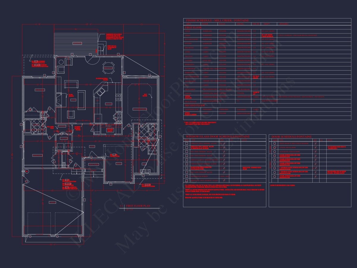 Craftsman house Floor Plan: 1, 943 Sq Ft with CAD Designs